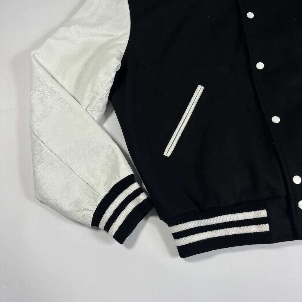 Palm Tree Crew Mens Icon Varsity Jacket Black Large - Picture 3 of 8